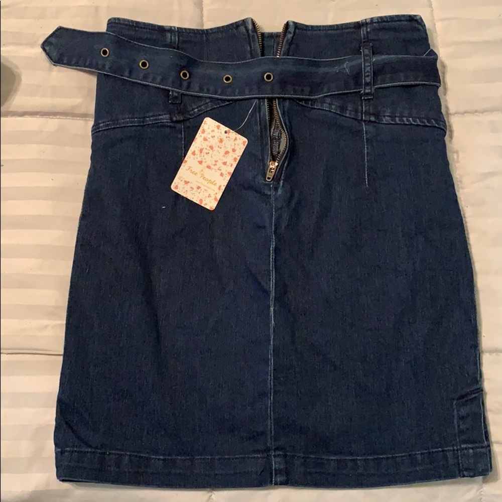 Free people denim skirt